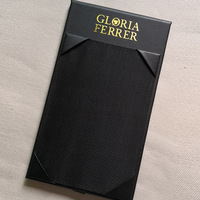 Porta Menús Personalizado con Logotipo Estampado en Oro, Insertable, de Cuero Sintético, para Lista de Precios de Vinos y Bebidas, para Mesa de Restaurante