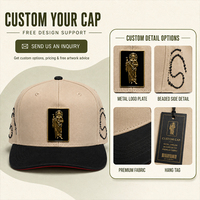Gorra de Béisbol Personalizada con Bordado e Impresión de Logotipo, Visera Curva, Detalle de Metal de San Judas, para Deportes al Aire Libre y Ropa Urbana