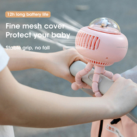 Nouveau produit Ventilateur miniature USB silencieux à main pour bureau, table, personnel, portable, rechargeable, ventilateur de poussette pour bébé en forme de pieuvre