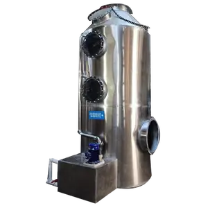 Stainless steel wet scrubber for boiler gas