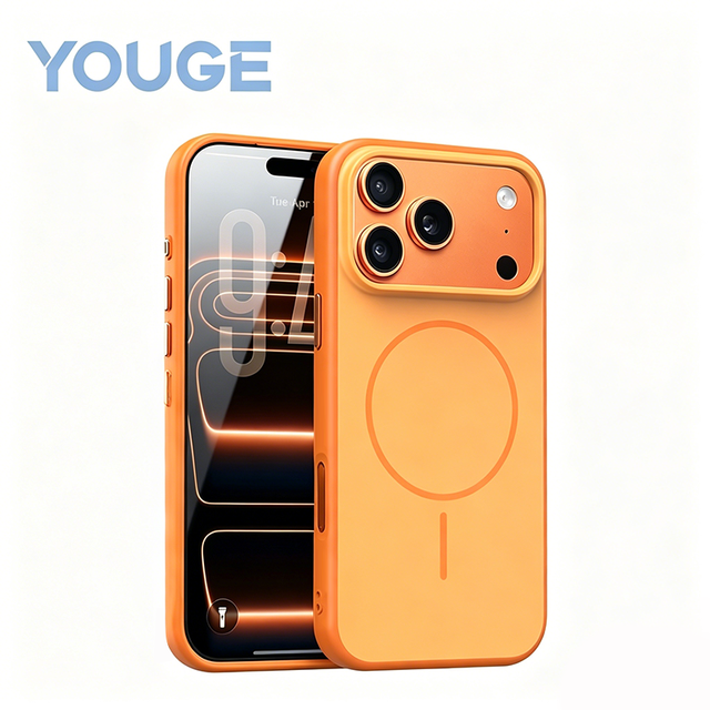 YOUGE Luxury Dual Color Design Shockproof Waterproof Magnetic Silicone Phone Case for 16/17 Pro Max Wireless Charge