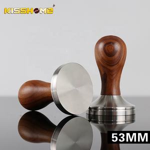 Herramientas <span class=keywords><strong>Barista</strong></span> 51mm 53mm 58mm mango de madera café en polvo prensa Espresso Maker accesorios Base plana café Tamper - Product Image 6