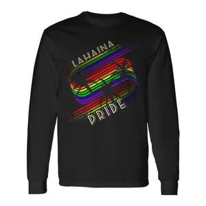 Camiseta de manga larga Lahaina Pride con diseño de palmeras arcoíris LGBTQ Gay Pride - Product Image 1