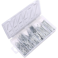 Galvanized Manganese Steel U-Shaped Cotter Pin Set 6 Sizes Mechanical Positioning Split Pin Hardware Fastener Assortment Kit