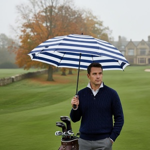 Wholesale Custom Printed Golf <b>Umbrellas</b> Heavy Duty Wind Resistant Automatic Open Large Golf <b>Umbrella</b> Promotional Gifts - Product Image 2