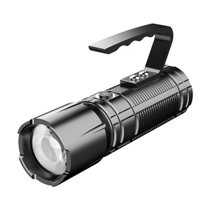 Linterna LED Portátil de Mano con Indicador de Batería de 4000mAh, Luz de Zoom para Pesca y Detección de Escorpiones al Aire Libre - Product Image 3