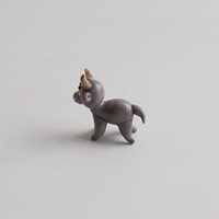 Figurine d'animal en verre au chalumeau Miniature pour la décoration de la maison Singe Buffalo Hedgehog