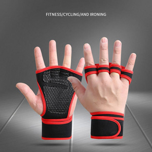 Halter ekipmanları egzersiz dişli için genişletilmiş bileklikler Fitness eldiven spor Palm koruyucuları ile kaymaz eğitim eldiven - Product Image 5