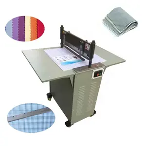 Electric Layer Strip Cloth Swatch Fabric Sample Table Cutter Fabric Sample Cutting Machine With Straight Or 3/5mm Zigzag Blade