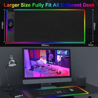 Chargement sans fil téléphone portable 10W Cartoon RGB Rest Wrist Gaming Mouse Pad Custom Ergonomic Mouse Pad Support for Office Home