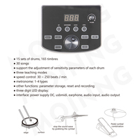 MOINNG MD200A-P Kit de batterie électronique portable-Conception pliable à déclenchement unique, installation facile, budget-Friendly pour les débutants