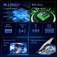 Nuovo Laptop da Gaming da 16 Pollici ad Alte Prestazioni con CPU I9 13900H a 14 Core, Display IPS SSD 16:10, RTX 4060 8GB GDDR6 144Hz