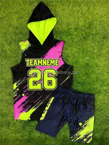 Jersey Sepak Bola Amerika FQ Custom 7on7, Hoodie Tanpa Lengan Kompresi untuk Latihan Olahraga, Pakaian Pria, Seragam Flag Football 7v7 - Product Image 2