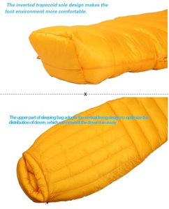 Personnalisé maman <span class=keywords><strong>0</strong></span> <span class=keywords><strong>degré</strong></span> d'hiver 95 duvet d'oie <span class=keywords><strong>sac</strong></span> <span class=keywords><strong>de</strong></span> <span class=keywords><strong>couchage</strong></span> camping grand adulte en plein air - Product Image 5