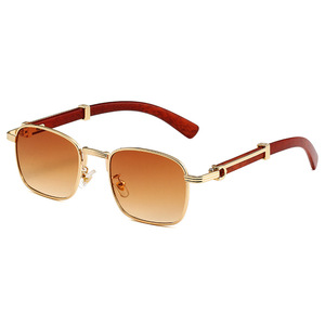 Gafas de Sol Vintage 2026 Unisex UV400, Montura Metálica Dorada de Diseño, <span class=keywords><strong>Lentes</strong></span> de PC Ligeras, Estilo <span class=keywords><strong>Vogue</strong></span> de Lujo, Logotipo Personalizado, Venta al Por Mayor - Product Image 6