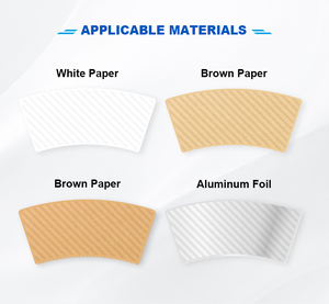 Máquina de papel de gofrado de alta velocidad Máquina de gofrado de papel recubierto de PE 140 pcs/min Máquina de gofrado automático de chaqueta de taza de café - Product Image 2