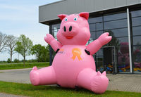 Vente Flash : Décoration Extérieure Personnalisée Cochon de Dessin Animé Gonflable – Statue Animaux Gonflables Mignons pour Publicité
