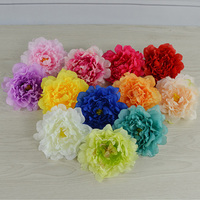 Offre Spéciale – Tête de fleur de pivoine en soie imperméable et durable de 13 cm pour décoration de toile de fond de mariage, extérieur, DIY – 12 couleurs, haute qualité