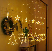 Guirlande lumineuse LED en forme d'étoile scintillante pour arbre de Noël, décoration de jardin, de chambre, de Noël, éclairage suspendu