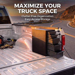 5 Drawer Truck <b>Tool</b> <b>Box</b> Heavy Duty Steel Underbody Toolbox with <b>Lock</b> <b>for</b> Pickup Truck Bed - Product Image 5