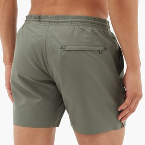 Eco amigable reciclado tela de secado rápido de Color sólido amarillo de Slim Fit los hombres pantalones cortos de playa - Product Image 6