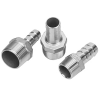 Raccord hexagonal pagode SS304 pour tuyau, connecteur mâle BSPT 2/1" vers tuyau 14mm, raccord haute pression pour air et eau, fourniture directe usine