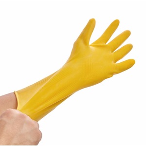 Guantes de Látex Baixiang A2 55x60cm Antideslizantes para Lavar Platos, Limpieza del Hogar, Guantes Protectores Impermeables - Product Image 2
