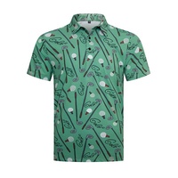Tissu tissé respirant de haute qualité OEM Design Sublimation Golf Print Low quantité minimale de commande Men's for Shirts