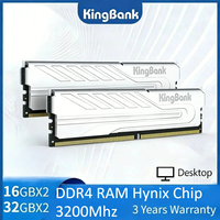 Nouvelle mémoire de bureau KingBank DDR4 32 Go (16 Go x 2) 3200 MHz CL16 avec dissipateur thermique REG ECC Hynix Intel XMP 2.0/AMD EXPO pour ordinateur de bureau en stock