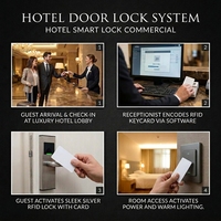Sistema de Cerradura Electrónica para Hotel de Alta Calidad, Cerradura Inteligente con Tarjeta de Proximidad RFID y Software de Gestión Gratuito