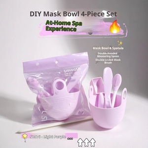 LMLTOP Set de Cuencos Grandes de Silicona para Mascarillas DIY, Brocha de Masaje de Doble Cabeza SY576/SY445, Selección Cuidadosa - Product Image 3