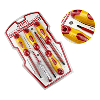 Lot de 5 tournevis isolés électriques magnétiques Phillips avec testeur, kit d'outils manuels pour électricien et réparation domestique, outils de quincaillerie