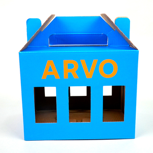 Caja de papel de nuevo estilo 2025 personalizada, caja de vino de envío de cartón corrugado para bebidas con laminación mate de Color azul - Product Image 5