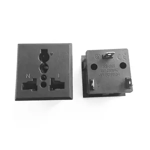 Grosir soket listrik universal hitam colokan listrik extender CE multifungsi modul soket internasional UK power outlet