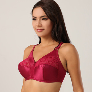 Soutien-gorge Grande Taille <span class=keywords><strong>Femme</strong></span> Respirant Uni Sans Couture Tricoté Coupe Pleine Lingerie Sexy Babydoll Saint-Valentin Vente en Gros - Product Image 3