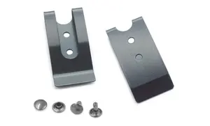 OEM Custom Sheet Metal Stamping Black Powder Coating Stainless Spring Steel Holster Belt Clip
