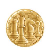 Badge en métal or argent Bronze Noble, cadeaux d'affaires, récompenses sportives, échecs cheval artisanat médaille épingle de revers