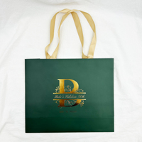 Tas Kertas Belanja Mewah Custom Cetak Logo Merek Promosi untuk Pakaian, Perhiasan, dan Hadiah Ritel dengan Pegangan