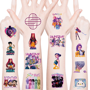 Nuevo Tatuaje Temporal Infantil de Dibujos Animados K-POP Witch Hunter Group, Adhesivo Decorativo para Brazo, Impresión por Transferencia de Agua - Product Image 1