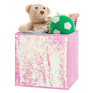 Foldable Toy Organization Multi-Functional Children's Toy Storage Box Open Design
