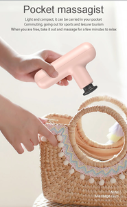 2025ปืนนวดมอเตอร์ไร้แปรงถ่าน4หัวขนาดเล็กสำหรับพกพาสะดวกบรรเทาอาการปวดศีรษะและคอ - Product Image 6