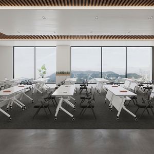 Table <span class=keywords><strong>de</strong></span> conférence pliable et modulable, bureau <span class=keywords><strong>de</strong></span> formation ignifuge pour salle <span class=keywords><strong>de</strong></span> classe et <span class=keywords><strong>réunion</strong></span> - Product Image 4