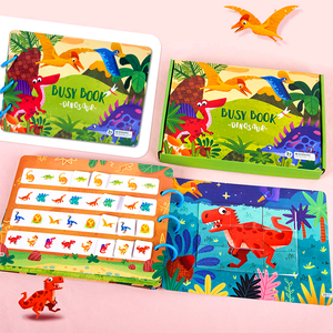Libro de Rompecabezas de Pegatinas de Dinosaurios Mágicos Personalizado para Bebés, Educativo, Silencioso, con Encuadernación en Espiral y Papel Offset para Niños - Product Image 6