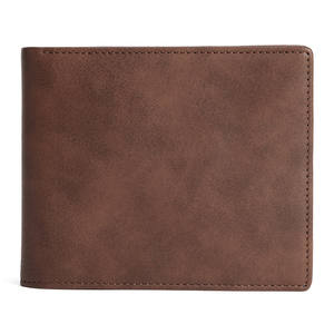 <span class=keywords><strong>กระเป๋า</strong></span>เงินใบสั้นวินเทจหนัง PU ของผู้ชาย VP เปิดปิดสลักด้วยเลเซอร์ตัวอักษรสีดำของขวัญวันคริสต์มาส - Product Image 2