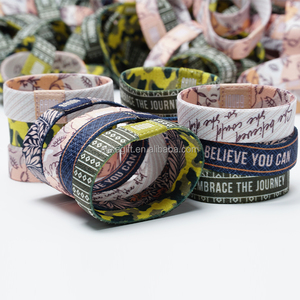 La mejor pulsera de tela elástica elegante con logotipo impreso personalizado Popular, pulsera de festival para eventos publicitarios - Product Image 2