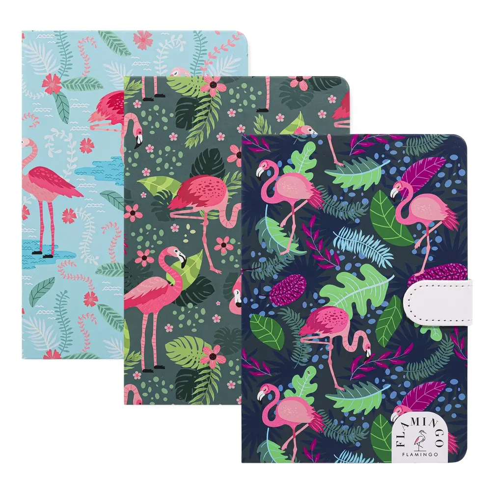 Famoso Padrão Flamingo Notebook Personalizado Para Estudantes A5 Tamanho Journal Notebook