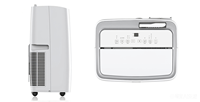 Climatiseur portable électrique 12000 Btu, déshumidificateur, ventilateur de refroidissement, UVC, WiFi, télécommande, écran LED, minuterie 24h, classe d'efficacité énergétique
