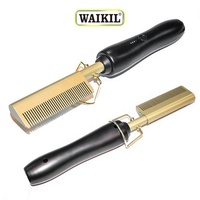 WAIKIL 2024 Nouveau Peigne Chauffant Électrique Haute Température en Cuivre pour Boucler et Lisser les Cheveux