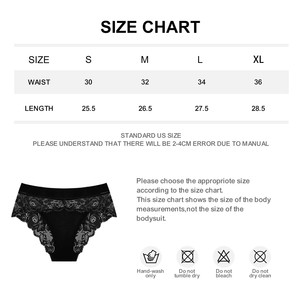 Culottes en dentelle élastique personnalisées pour femmes, culottes noires à fleurs, culottes à dos nu pour femmes, culottes taille basse <span class=keywords><strong>sexy</strong></span>, tanga transparent pour femmes - Product Image 6