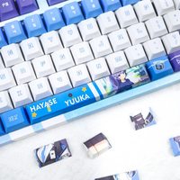Blue Archive Hayase Yuuka 131 Keycaps PBT Cherry Profile Keycaps pour clavier mécanique, personnalisation de jeux